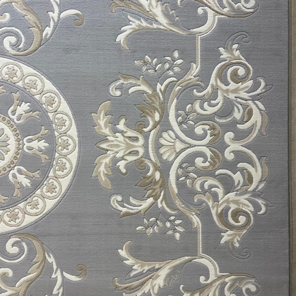 Turkish Deluxe Rug 9688E silver Cream Size 200*200