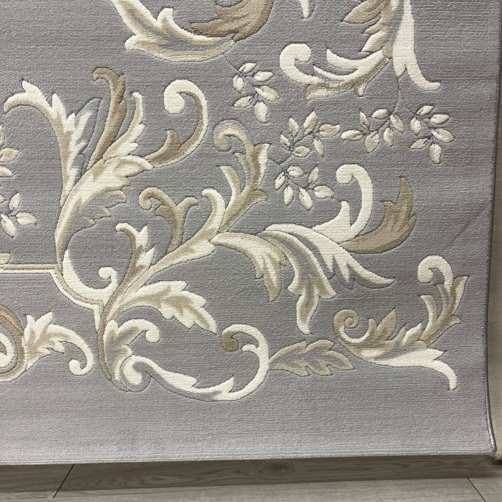 Turkish Deluxe Rug 9688E silver Cream Size 200*200