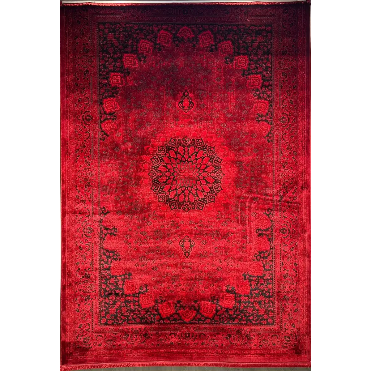 سجاد تركي بخارى قندهار افغاني P1619 احمر غامق مقاس 400*600