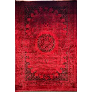 سجاد تركي بخارى قندهار افغاني P1619 احمر غامق مقاس 400*600