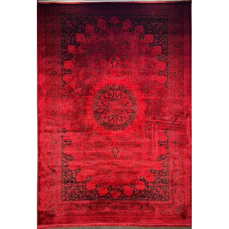 سجاد تركي بخارى قندهار افغاني P1619 احمر غامق مقاس 400*600