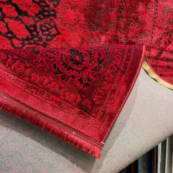 سجاد تركي بخارى قندهار افغاني P1619 احمر غامق مقاس 400*600 سجاد تركي بخارى قندهار افغاني P1619 احمر غامق مقاس 400*600