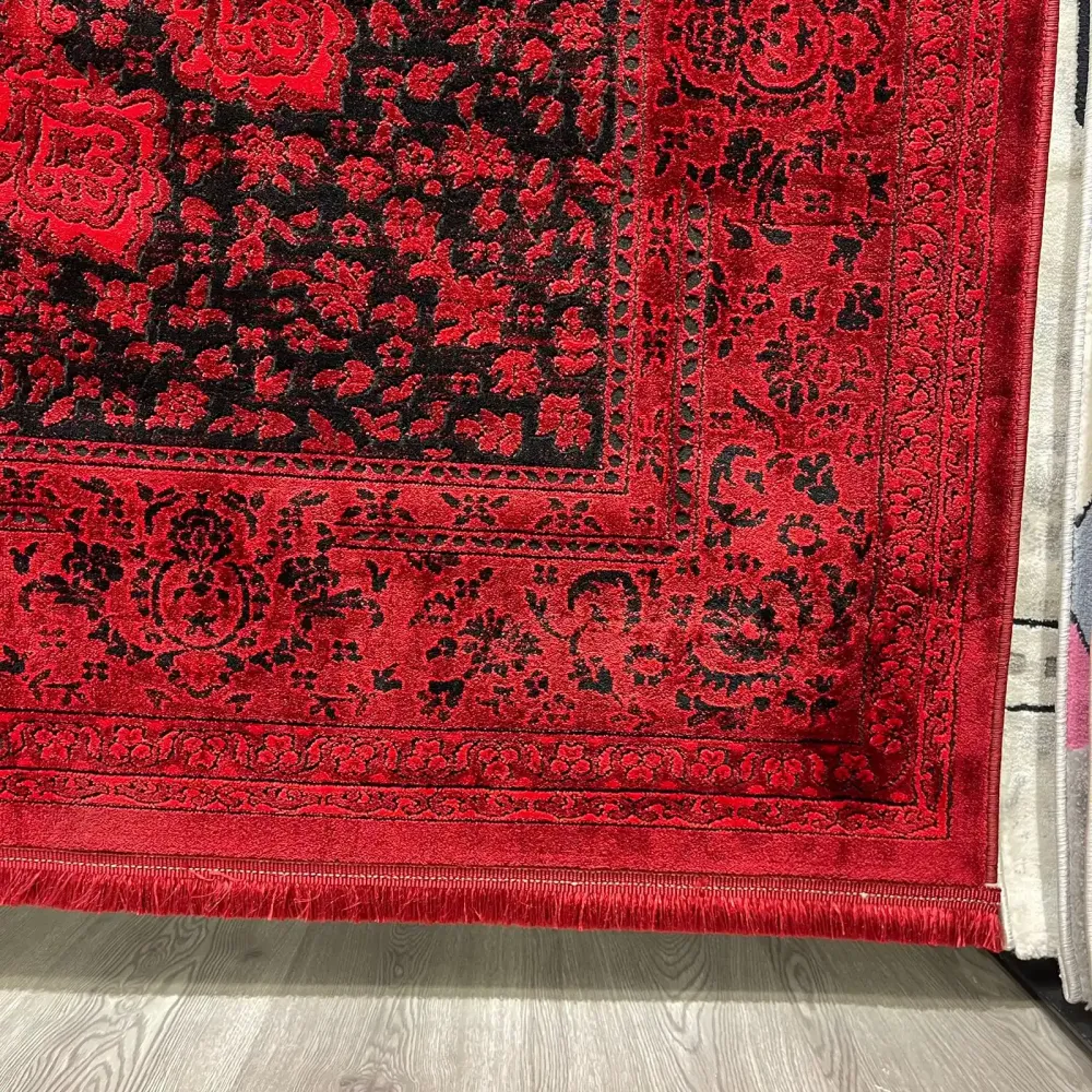 سجاد تركي بخارى قندهار افغاني P1619 احمر غامق مقاس 400*600