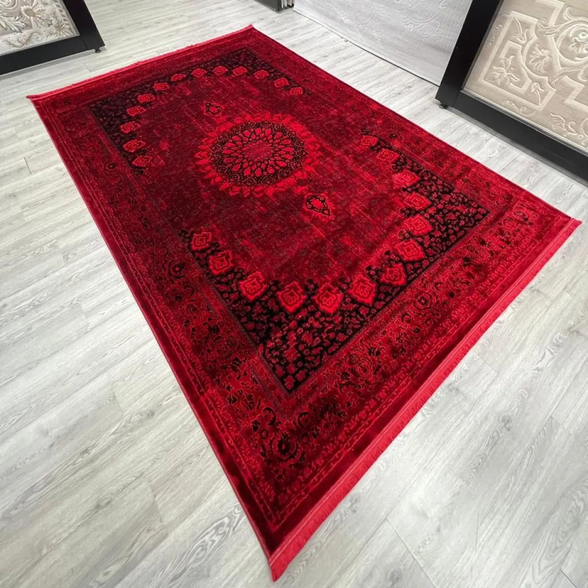 سجاد تركي بخارى قندهار افغاني P1619 احمر غامق مقاس 400*600