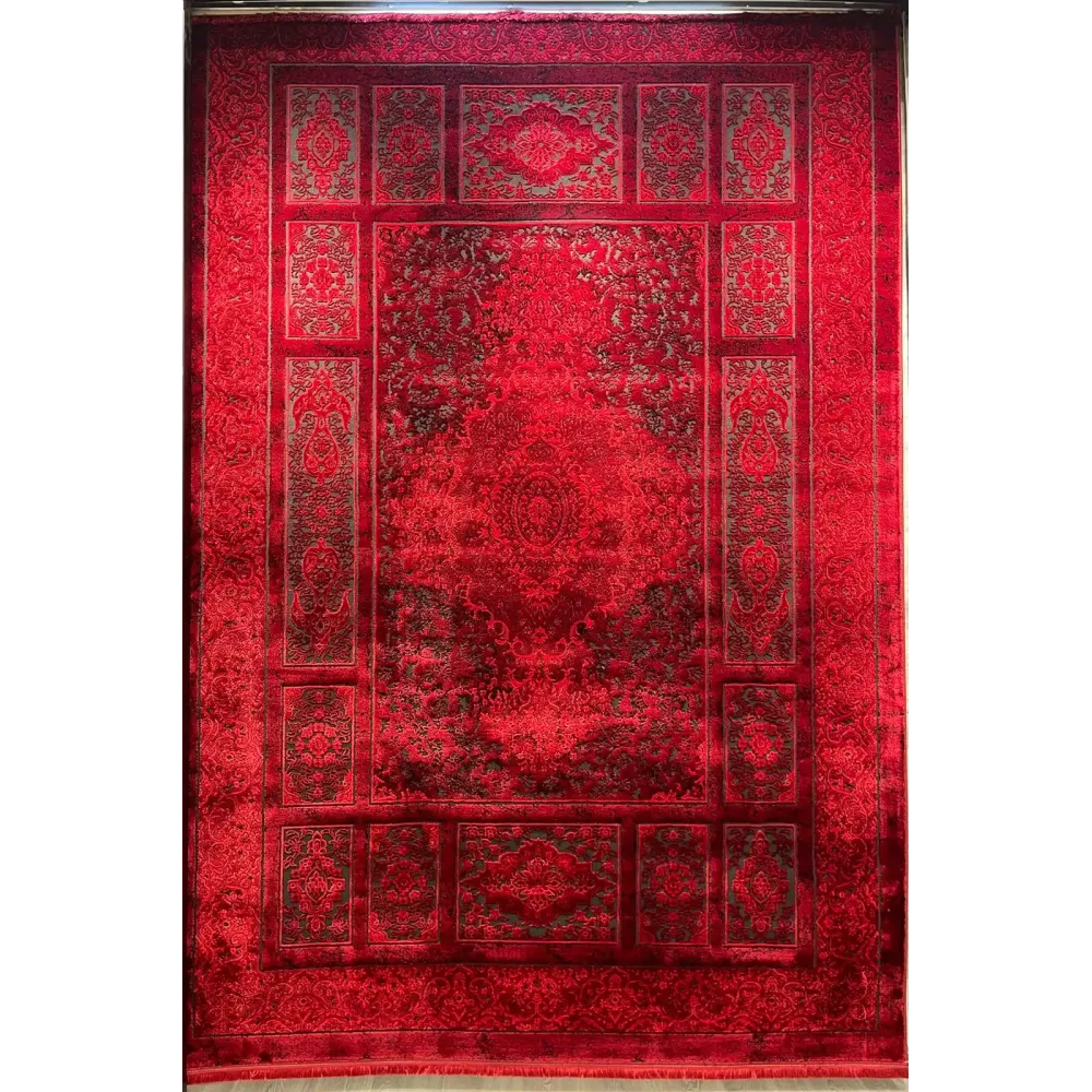 سجاد تركي بخارى قندهار افغاني P1620 احمر غامق مقاس 50*80