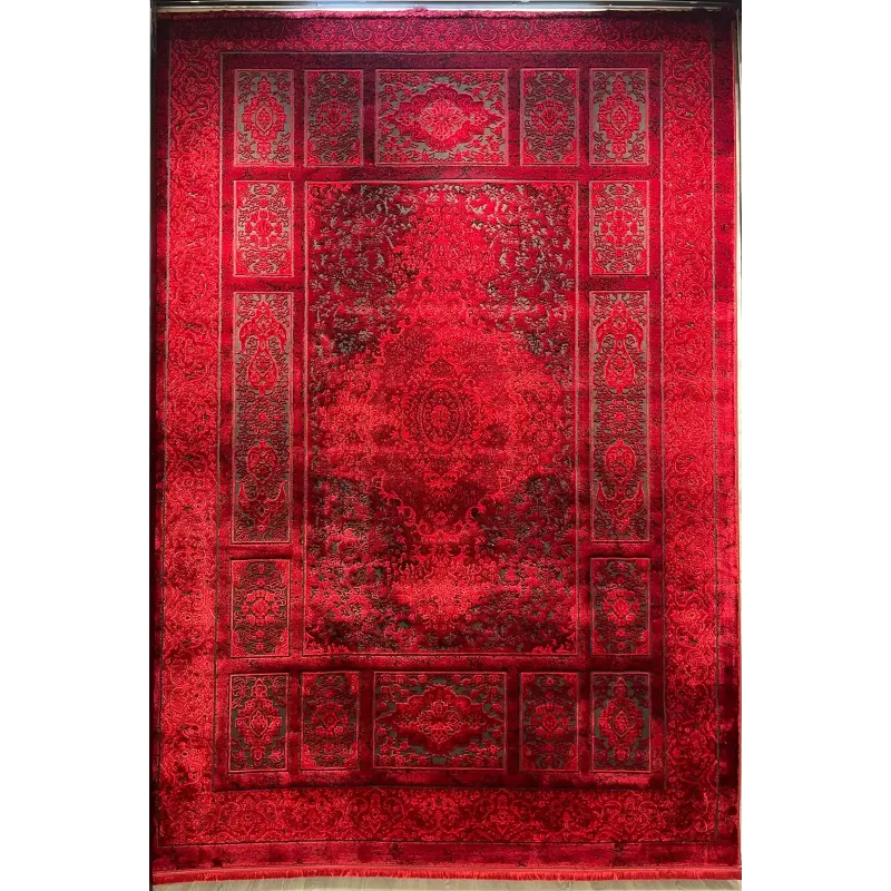 سجاد تركي بخارى قندهار افغاني P1620 احمر غامق مقاس 50*80