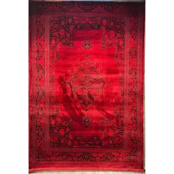 سجاد تركي بخارى قندهار افغاني P1448 احمر غامق مقاس 100*400