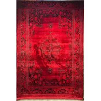 سجاد تركي بخارى قندهار افغاني P1448 احمر غامق مقاس 150*220