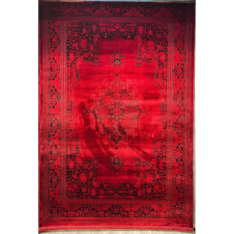 سجاد تركي بخارى قندهار افغاني P1448 احمر غامق مقاس 100*400