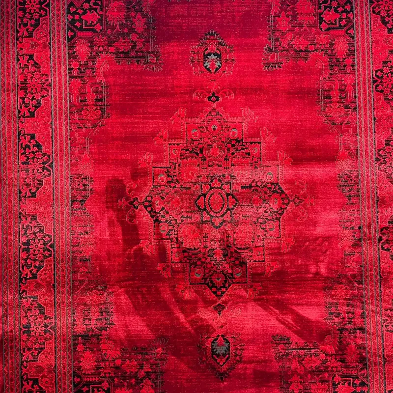 سجاد تركي بخارى قندهار افغاني P1448 احمر غامق مقاس 150*220