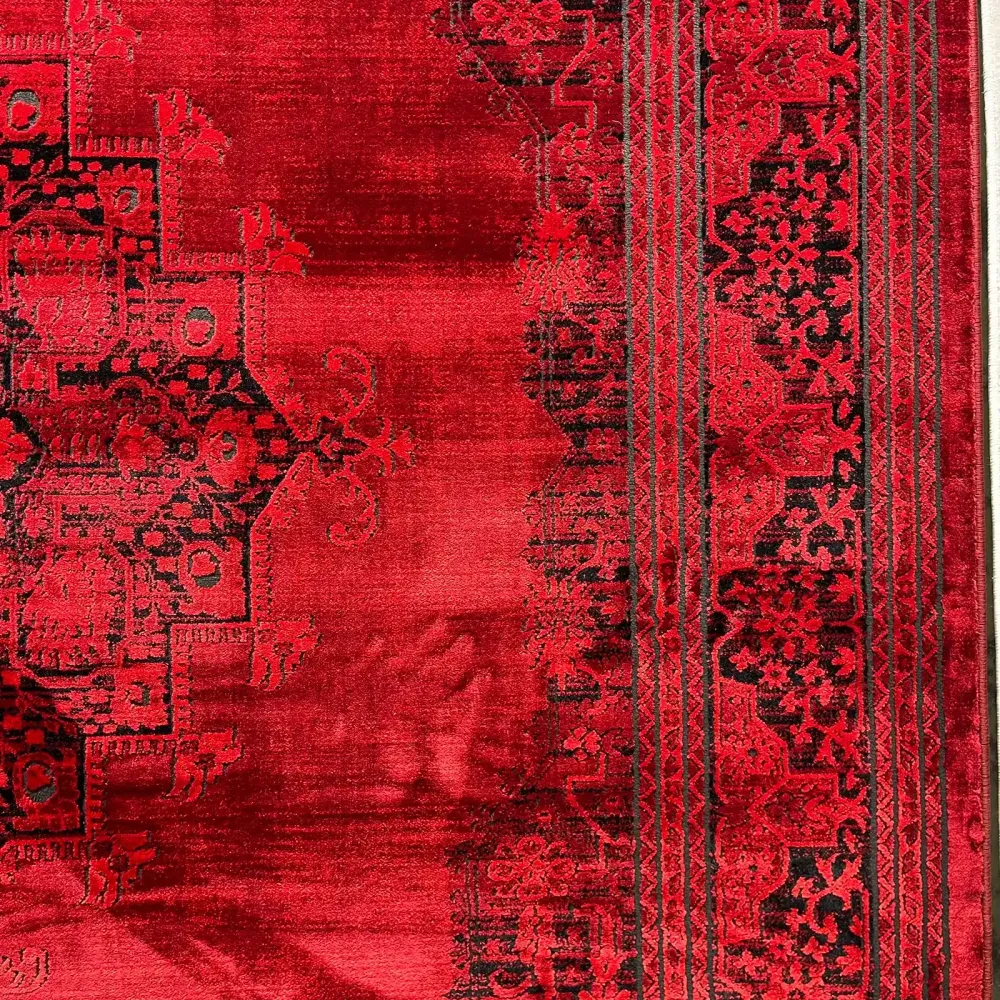 سجاد تركي بخارى قندهار افغاني P1448 احمر غامق مقاس 100*400