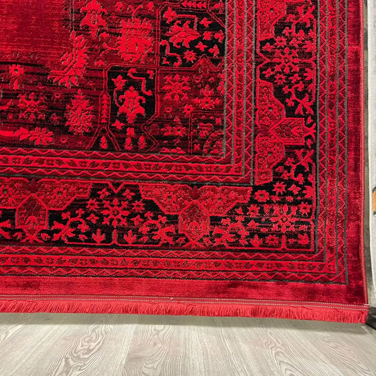 سجاد تركي بخارى قندهار افغاني P1448 احمر غامق مقاس 400*600