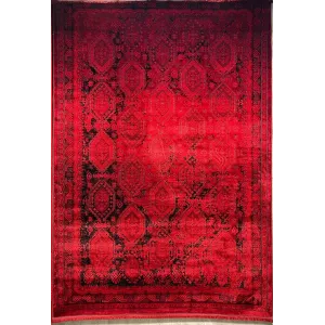 سجاد تركي بخارى قندهار افغاني P1450 احمر غامق مقاس 50*80