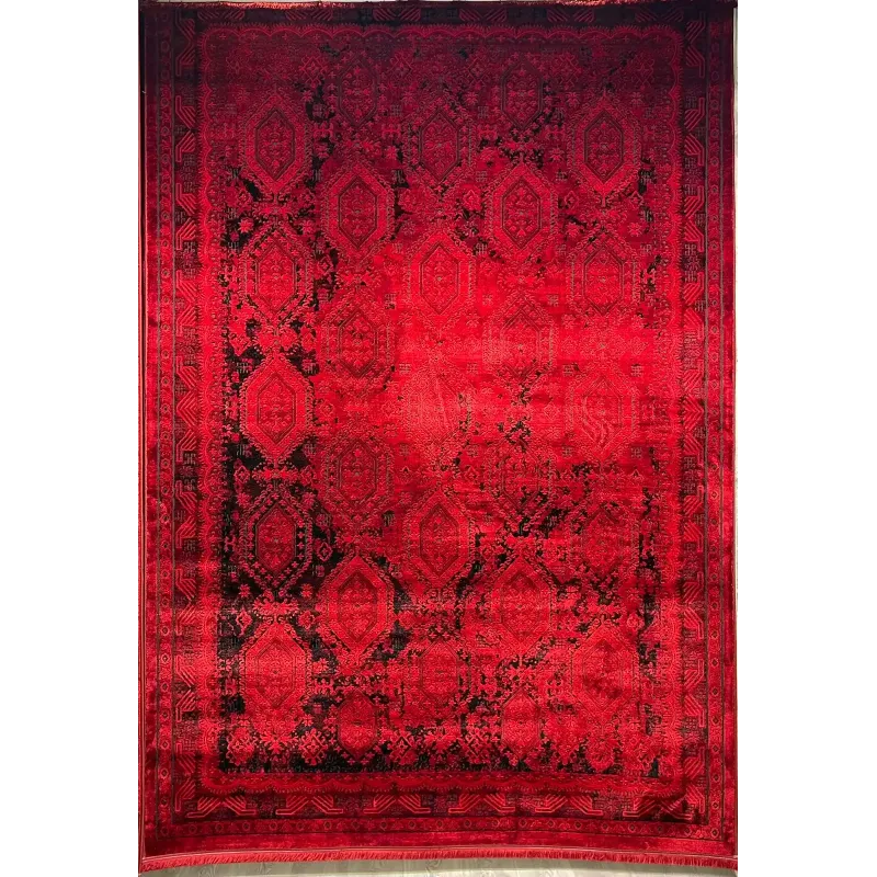 سجاد تركي بخارى قندهار افغاني P1455 احمر غامق مقاس 400*600
