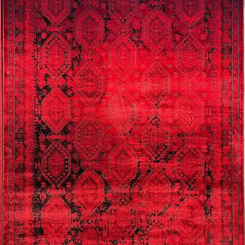 سجاد تركي بخارى قندهار افغاني P1455 احمر غامق مقاس 400*600