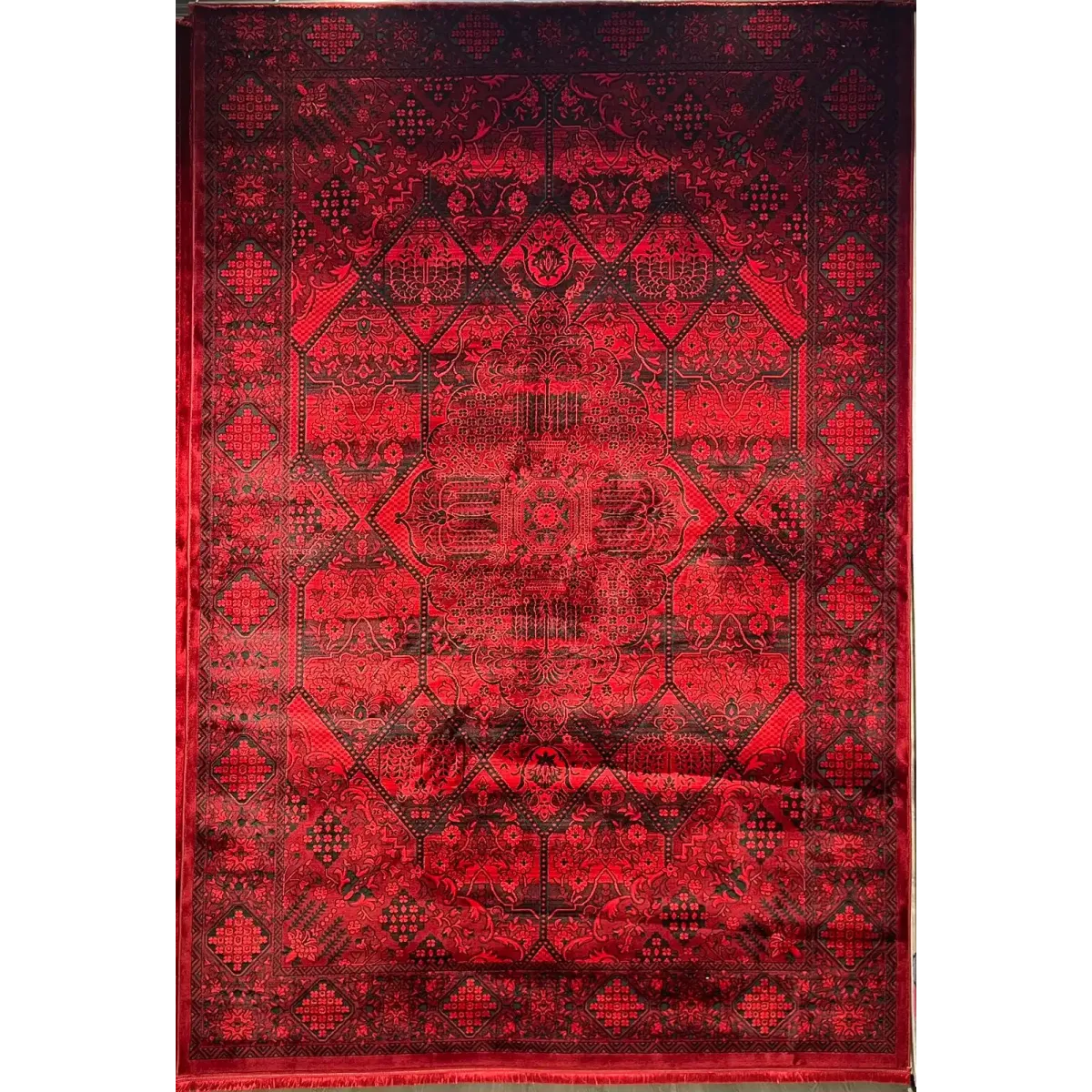 سجاد تركي بخارى قندهار افغاني P1661 احمر غامق مقاس 50*80 سجاد تركي بخارى قندهار افغاني P1661 احمر غامق مقاس 50*80