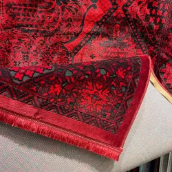 سجاد تركي بخارى قندهار افغاني P1661 احمر غامق مقاس 50*80 سجاد تركي بخارى قندهار افغاني P1661 احمر غامق مقاس 50*80