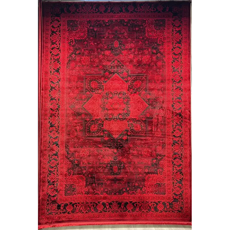 سجاد تركي بخارى قندهار افغاني P1664 احمر غامق مقاس 400*400