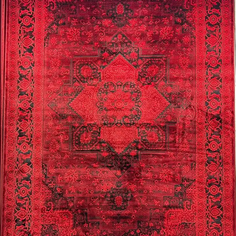 سجاد تركي بخارى قندهار افغاني P1664 احمر غامق مقاس 400*600