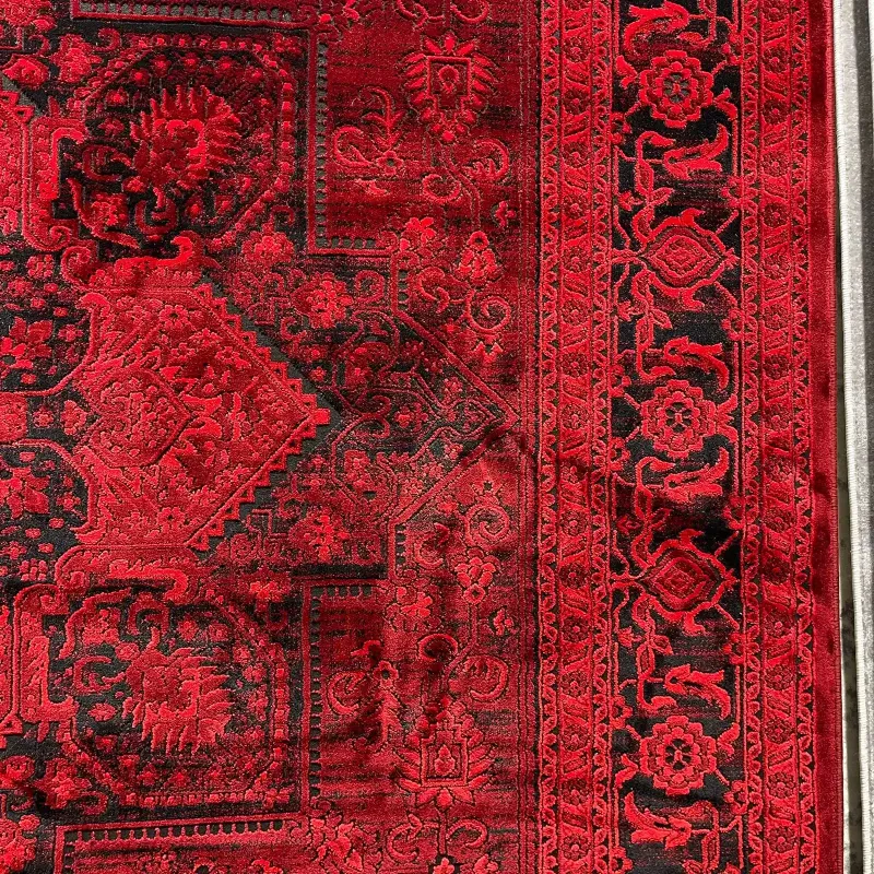 سجاد تركي بخارى قندهار افغاني P1664 احمر غامق مقاس 250*350