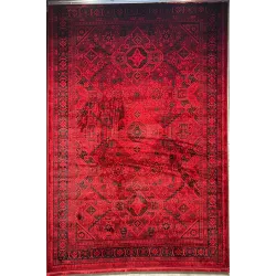 سجاد تركي بخارى قندهار افغاني P1665 احمر غامق مقاس 250*350