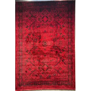 سجاد تركي بخارى قندهار افغاني P1665 احمر غامق مقاس 250*350
