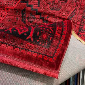 سجاد تركي بخارى قندهار افغاني P1665 احمر غامق مقاس 250*350