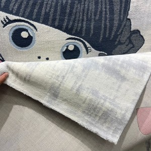 سجاد تركي اطفال كيدز 52665B اللون زهري ابيض مقاس 300*400