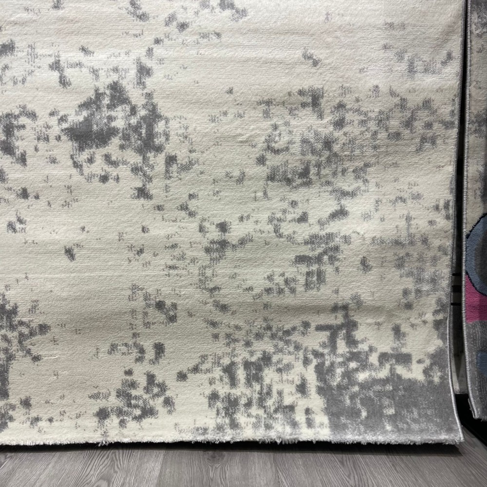 سجاد تركي اطفال كيدز 40680A اللون ابيض رصاصي فاتح مقاس 300*400