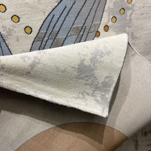 سجاد تركي اطفال كيدز 40681A اللون ابيض رصاصي فاتح مقاس 80*150