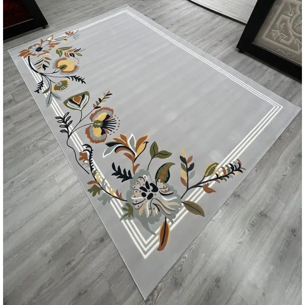 سجاد تركي المصممين نوفا 9938A كريم سيلفر مقاس 100*200