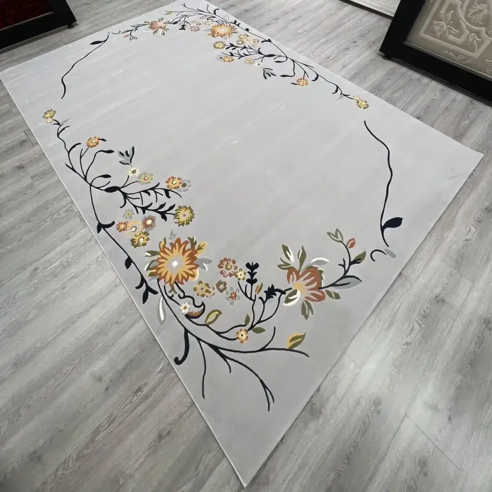 سجاد تركي المصممين نوفا 9943A كريم سيلفر مقاس 100*200