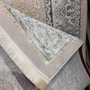 سجاد تركي ايراني لوكس 8024H لون سماوي مقاس 50*80