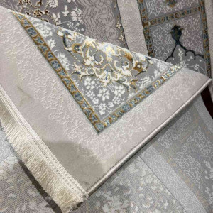 سجاد تركي ايراني لوكس 6758H لون سماوي مقاس 300*500