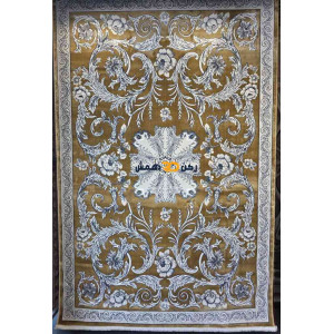 سجاد تركي الفاخر نقش فرنسي 34202A لون ذهبي مقاس 80*150