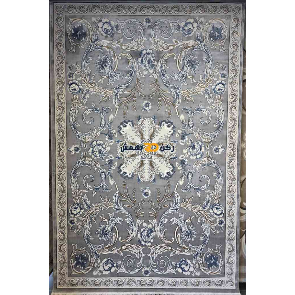 سجاد تركي الفاخر نقش فرنسي 34202A لون رصاصي مقاس 100*300