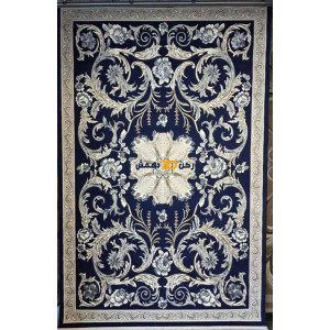 سجاد تركي الفاخر نقش فرنسي 34202A لون كحلي مقاس 80*150