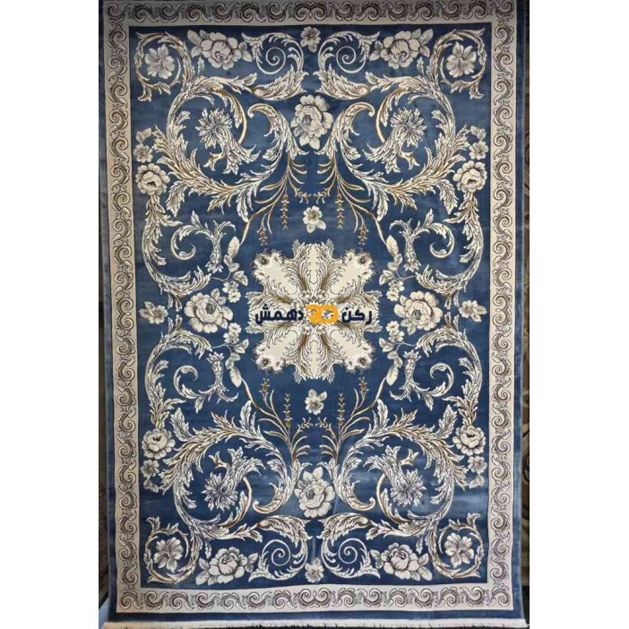 سجاد تركي الفاخر نقش فرنسي 34202A لون سماوي مقاس 250*350