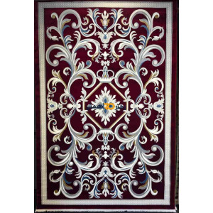 سجاد تركي الفاخر نقش فرنسي 40642A لون احمر مقاس 80*150