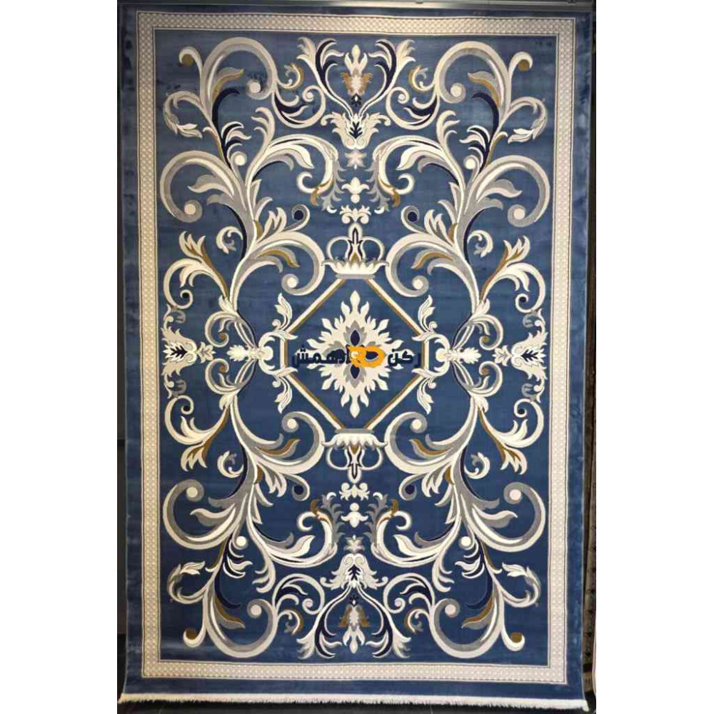 سجاد تركي الفاخر نقش فرنسي 40642A لون سماوي مقاس 80*150