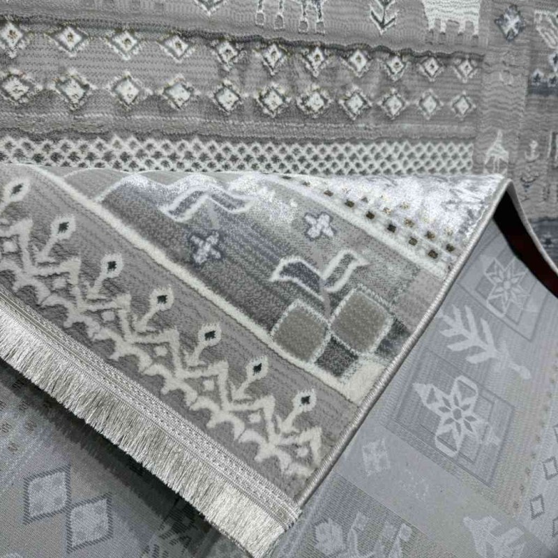 سجاد تركي ارموني 8358A رصاصي فاتح مقاس 50*80