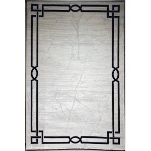 Turkish rug barwaz frame 9224A black size 100*300