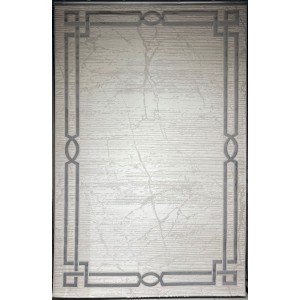 Turkish rug barwaz frame 9224A gray size 100*300