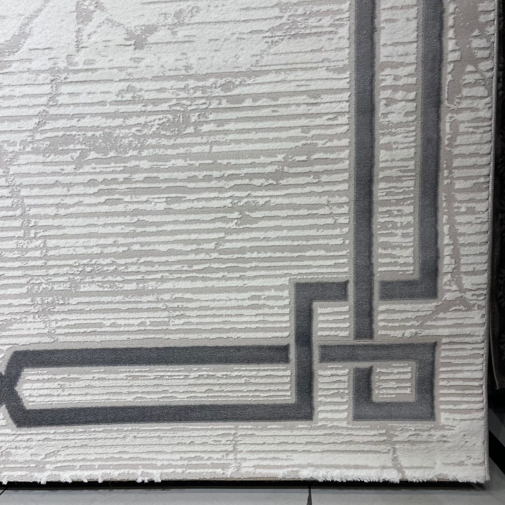 Turkish rug barwaz frame 9224A gray size 100*300 Turkish rug barwaz frame 9224A gray size 100*300