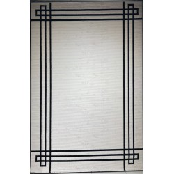 Turkish rug barwaz frame 9134A black size 300*400