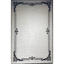 Turkish rug barwaz frame 9185A black size 100*300