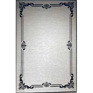 Turkish rug barwaz frame 9185A black size 100*300