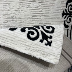 Turkish rug barwaz frame 9185A black size 100*300