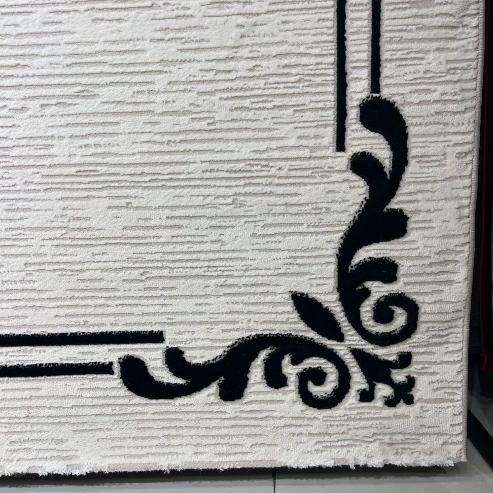 Turkish rug barwaz frame 9185A black size 100*300 Turkish rug barwaz frame 9185A black size 100*300