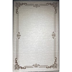 Turkish rug barwaz frame 9185A brown size 300*400